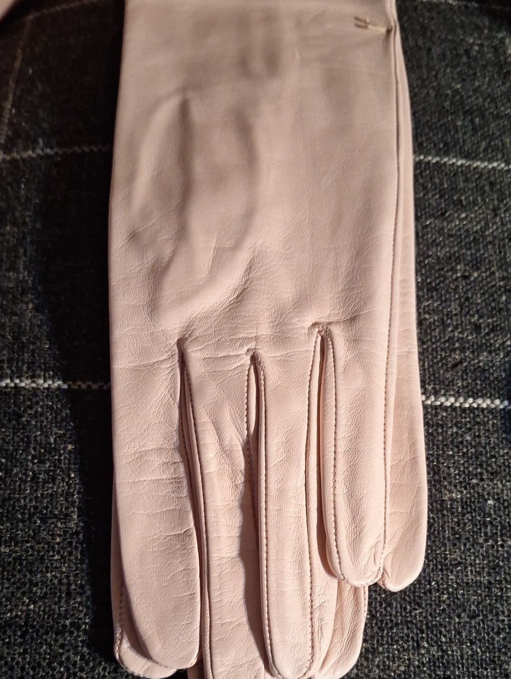Classic Women's Leather Gloves in Pale Pink